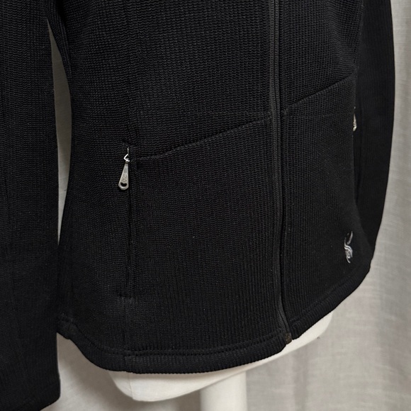 Wmns Spyder ”Core” Zip Up Jacket-Black-Sz L-EUC-Polyester-Zip Pockets - Picture 6 of 16